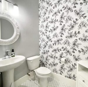 floral bathroom peel and stick wallpaper