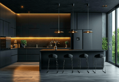 Black kitchen