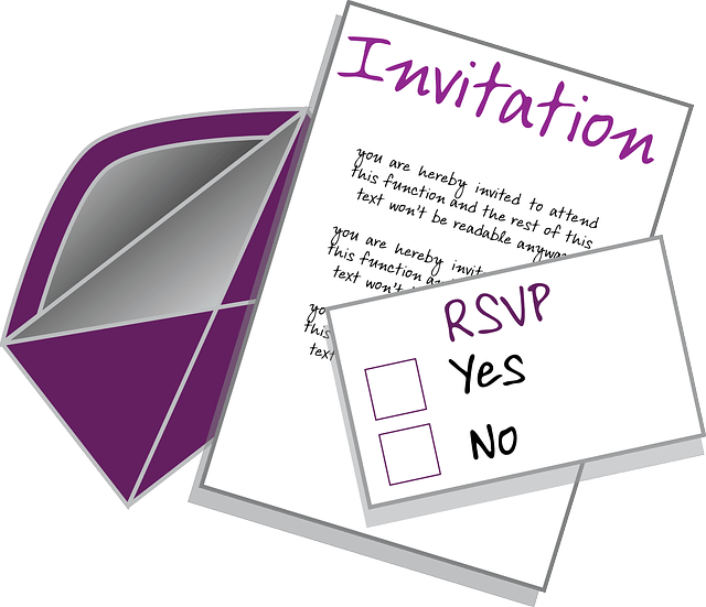 RSVP invitation card