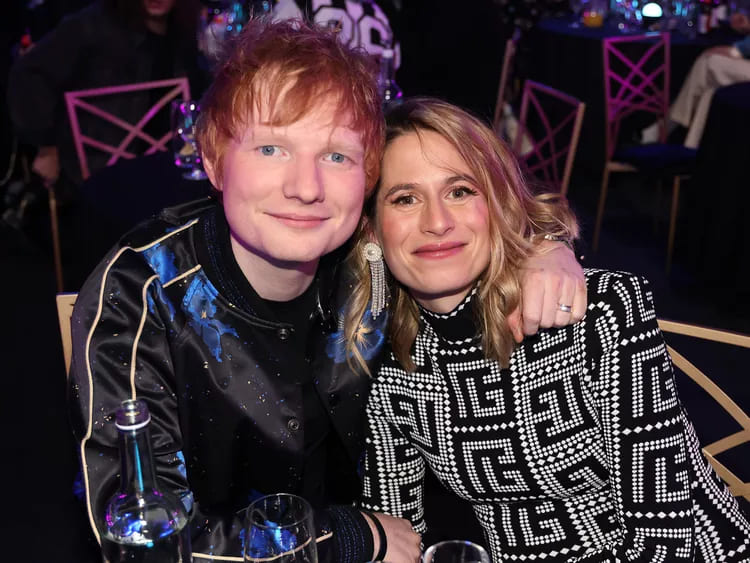 Ed Sheeran and his wife