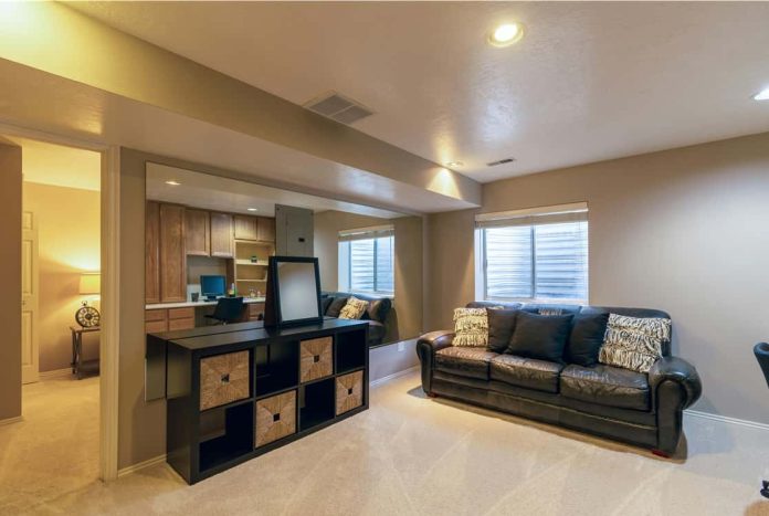 Divide a Basement into Multiple Functional Areas