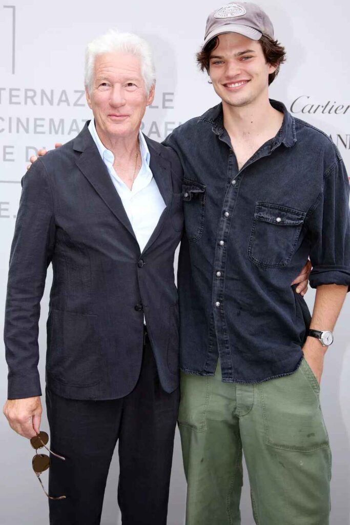 Homer James Jigme Gere and Richard Gere in Venice international filn festival.
