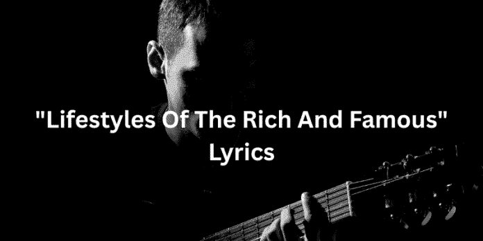 A-singer-sings-Lifestyles-Of-The-Rich-And-Famous-song-in-a-dark-moody-setting A singer sings "Lifestyles Of The Rich And Famous" song in a dark, moody setting.
