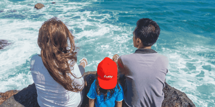 Family Enjoying Ocean View Together